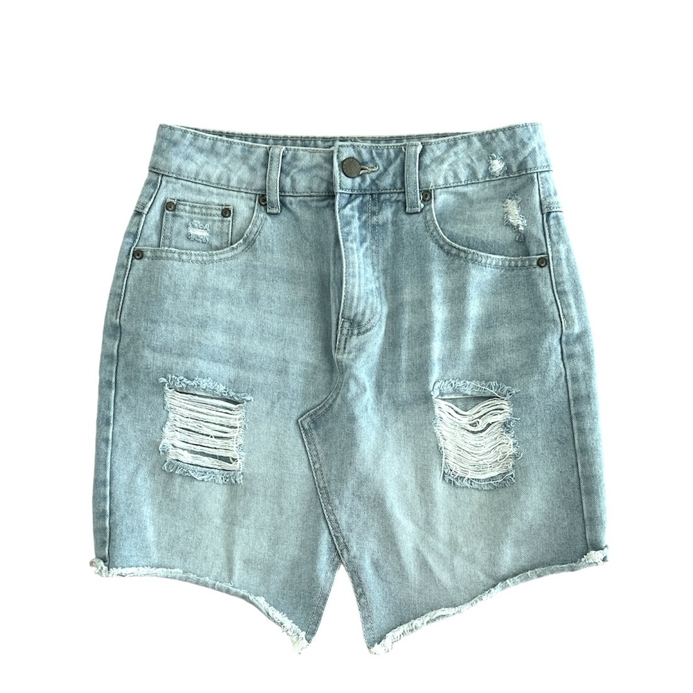 Forever 21 Denim Asymmetrical Skirt Size 25